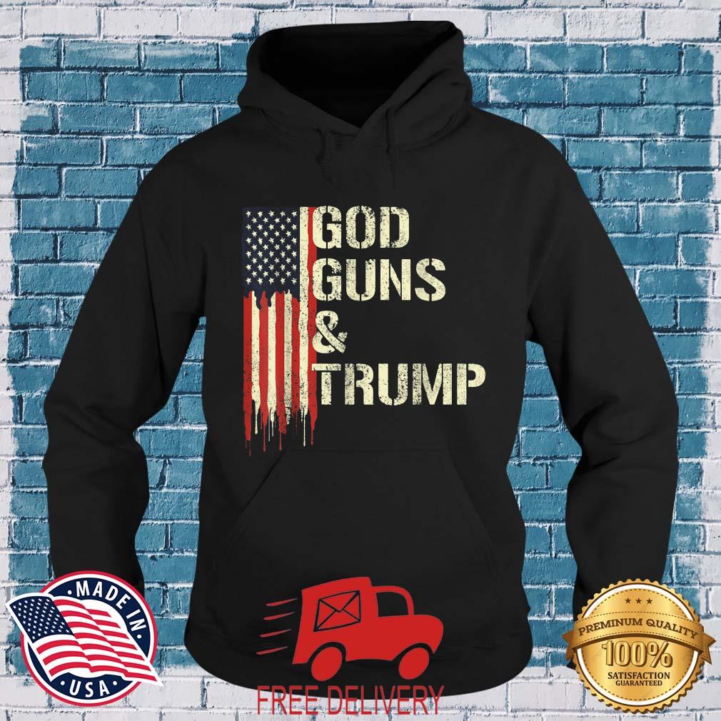 God Gun And Trump I 2nd Amendment Trump Flag America T-Shirt MockupHR hoodie den