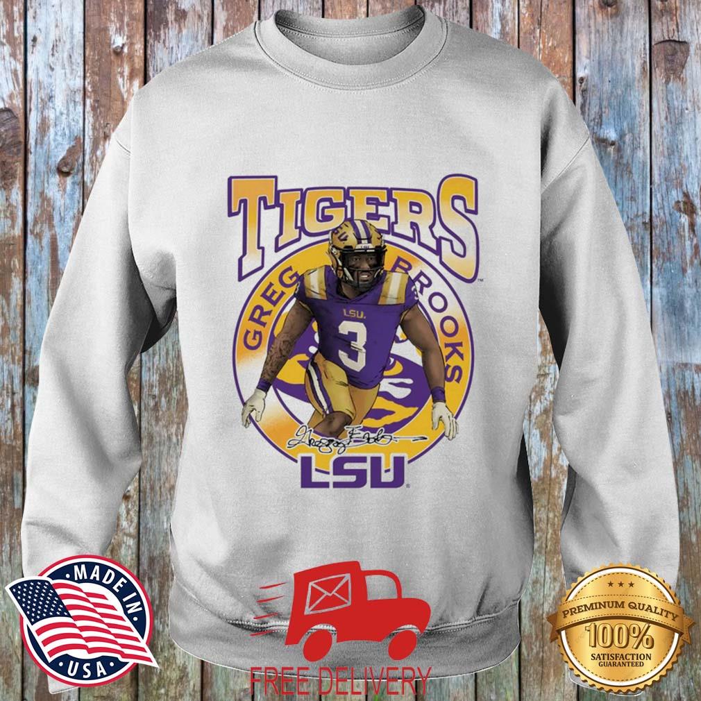 LSU Tigers Greg Brooks Eye Of The Tiger Signature s MockupHR sweater trang