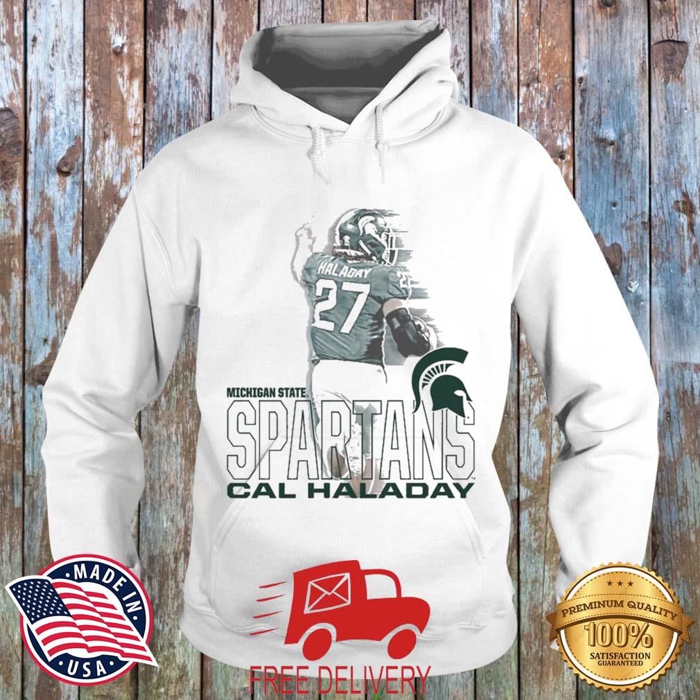 Michigan State Spartans Cal Haladay Tackle s MockupHR hoodie trang