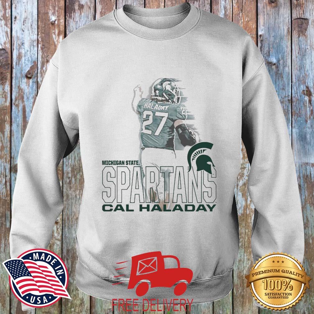 Michigan State Spartans Cal Haladay Tackle s MockupHR sweater trang