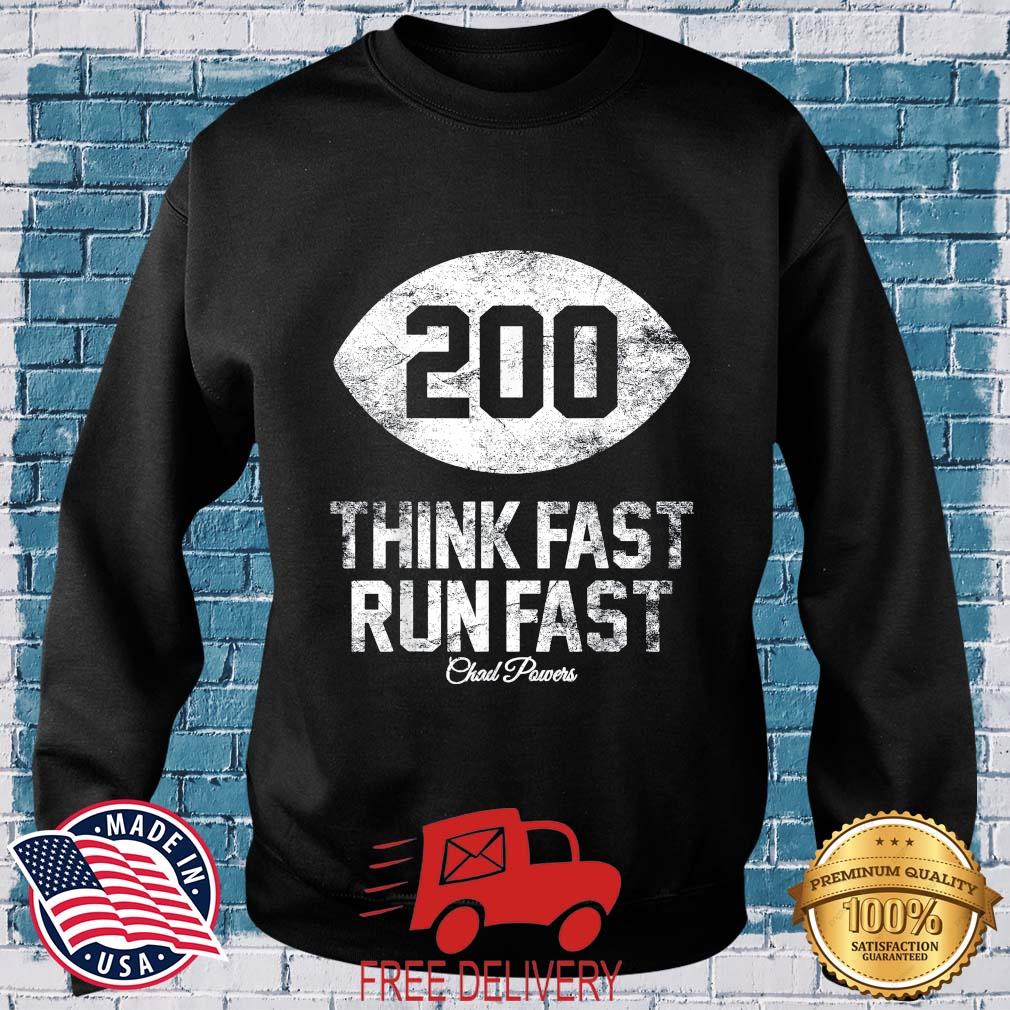 Top Chad Powers Think Fast Run Fast American Football T-Shirt MockupHR sweater den